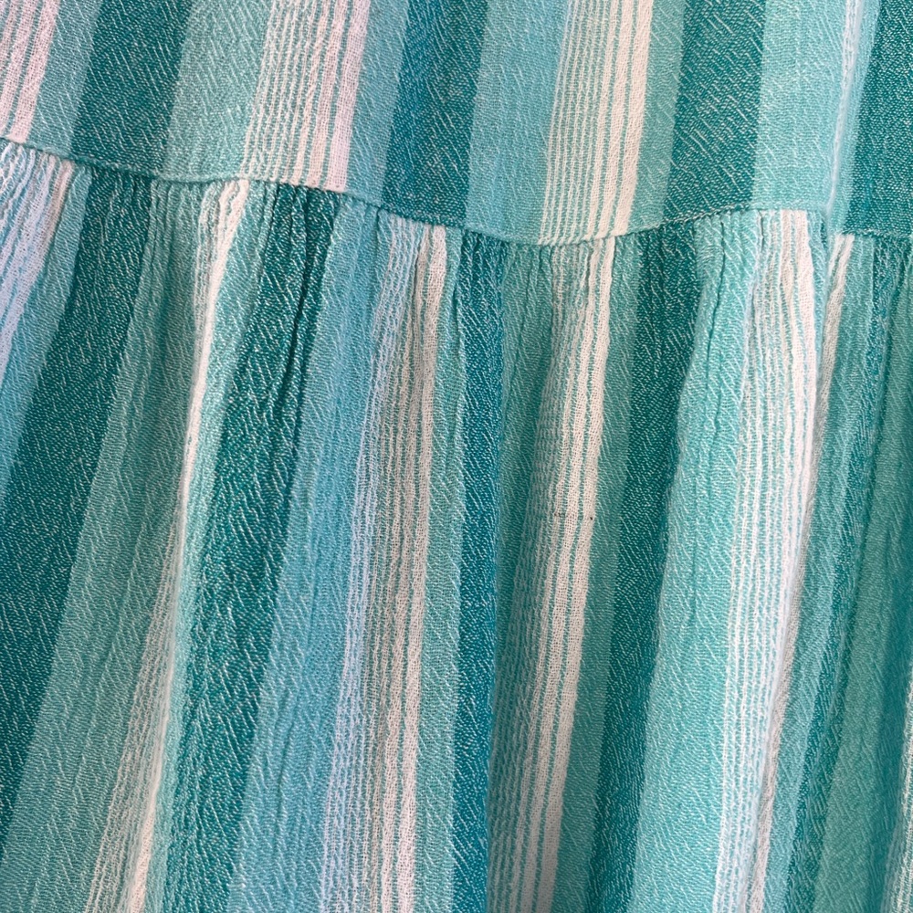 Tuckernuck Teal/White striped tiered Dress- oversized - Picture 7 of 10